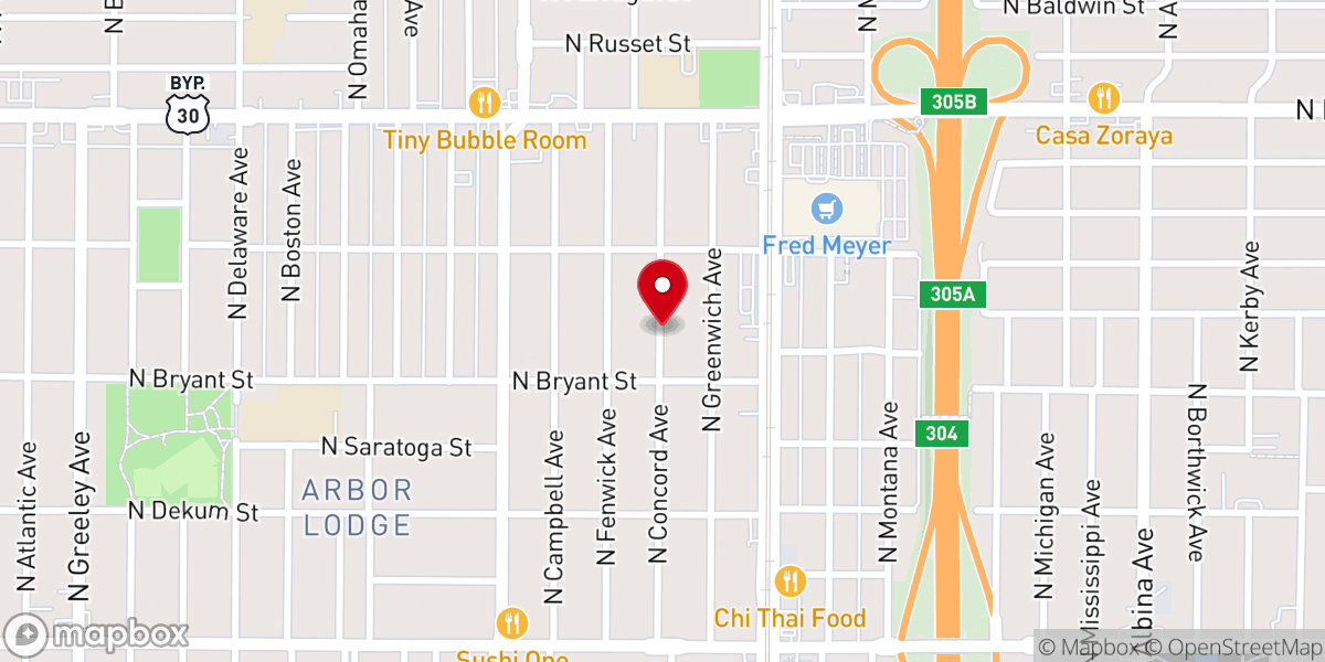 Map showing location of Watchman Ministries Portland