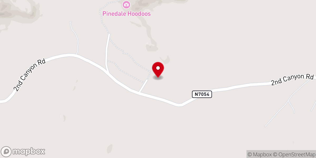 Map showing location of Pinedale Full Gospel Church