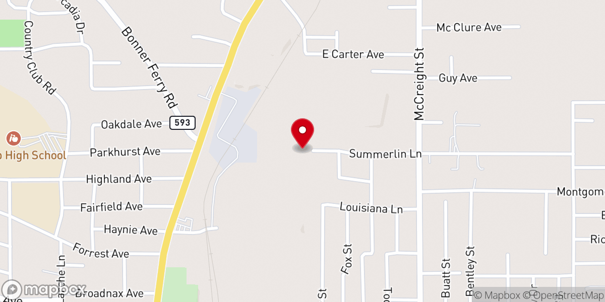 Map showing location of Gods Temple Ministry and Outreach