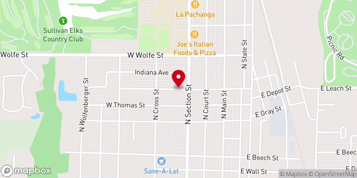 Map showing location of Crossroads Community Church Inc