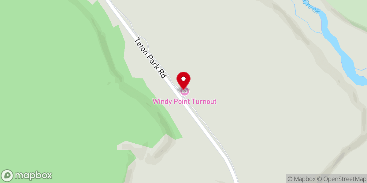 Map showing location of Windy Point Turnout