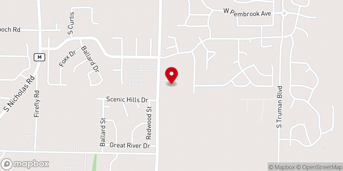 Map showing location of St Francis of Assisi Catholic Church