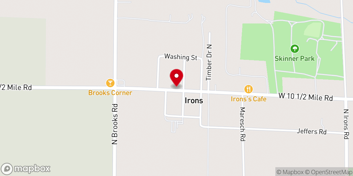 Map showing location of St Bernard Catholic Church