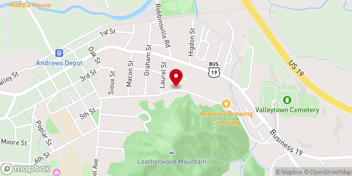 Map showing location of Andrews Church of God