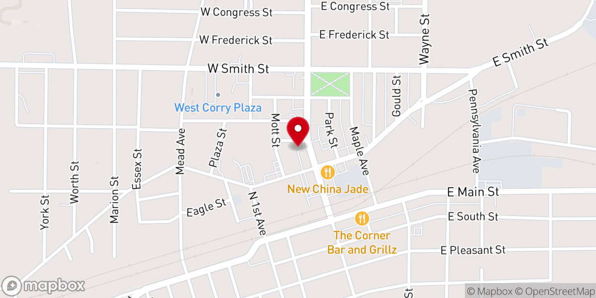 Map showing location of LifeCare Pregnancy Center & His Helping Hands Used Clothing Store