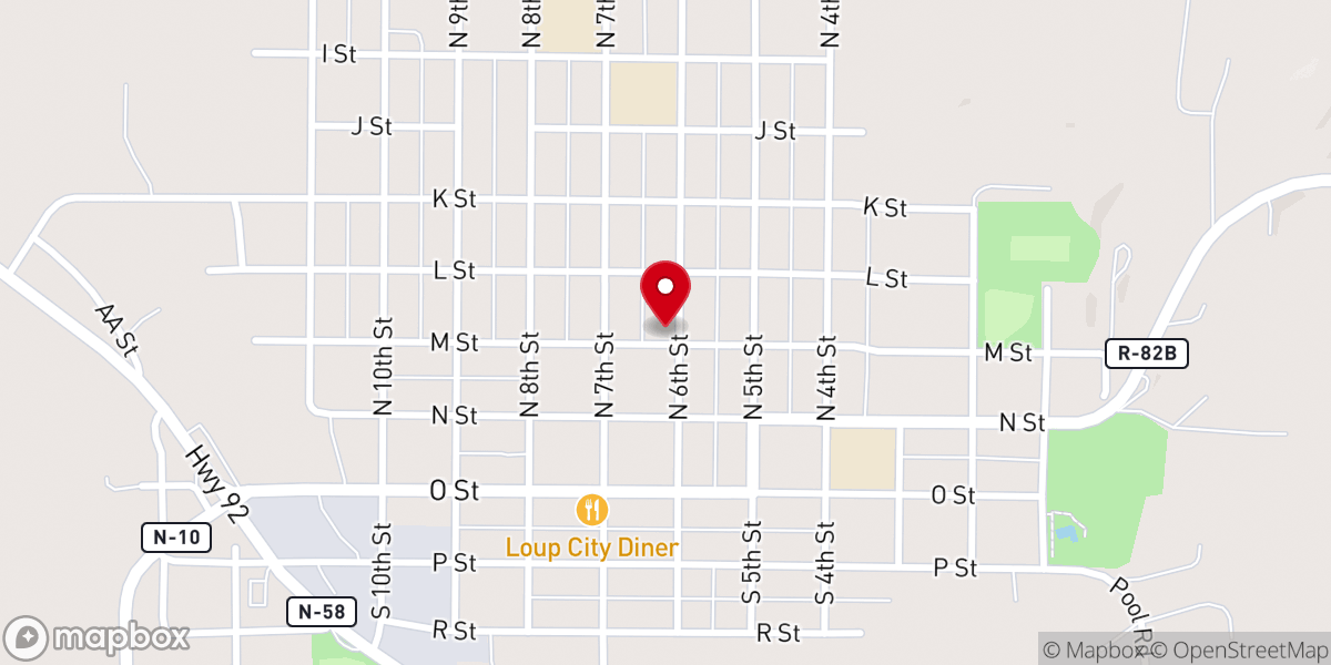 Map showing location of First Baptist Church