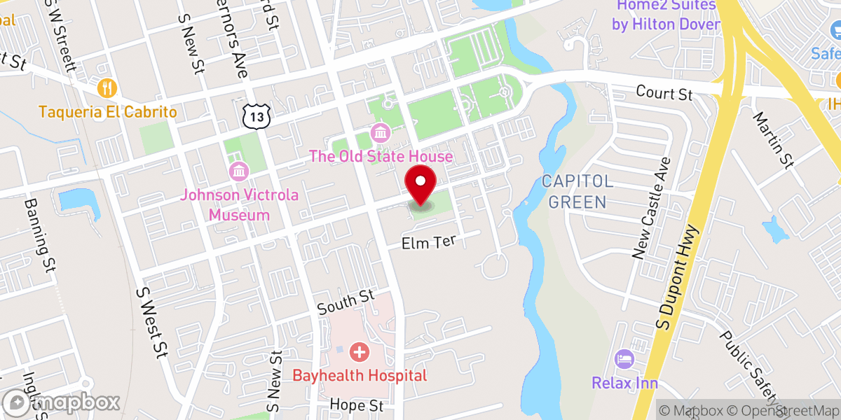 Map showing location of Christ Episcopal Church
