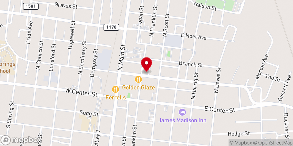 Map showing location of St. Vincent de Paul