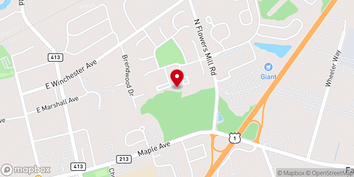 Map showing location of Traditional Latin Mass Community of Philadelphia