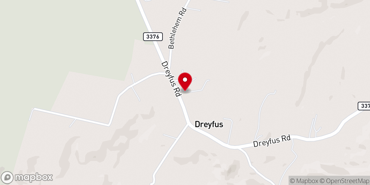 Map showing location of Grace fellowship church