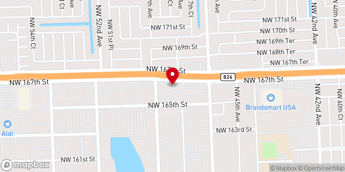 Map showing location of One Miami Church