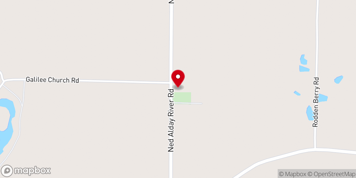 Map showing location of Galilee Missionary Baptist Church