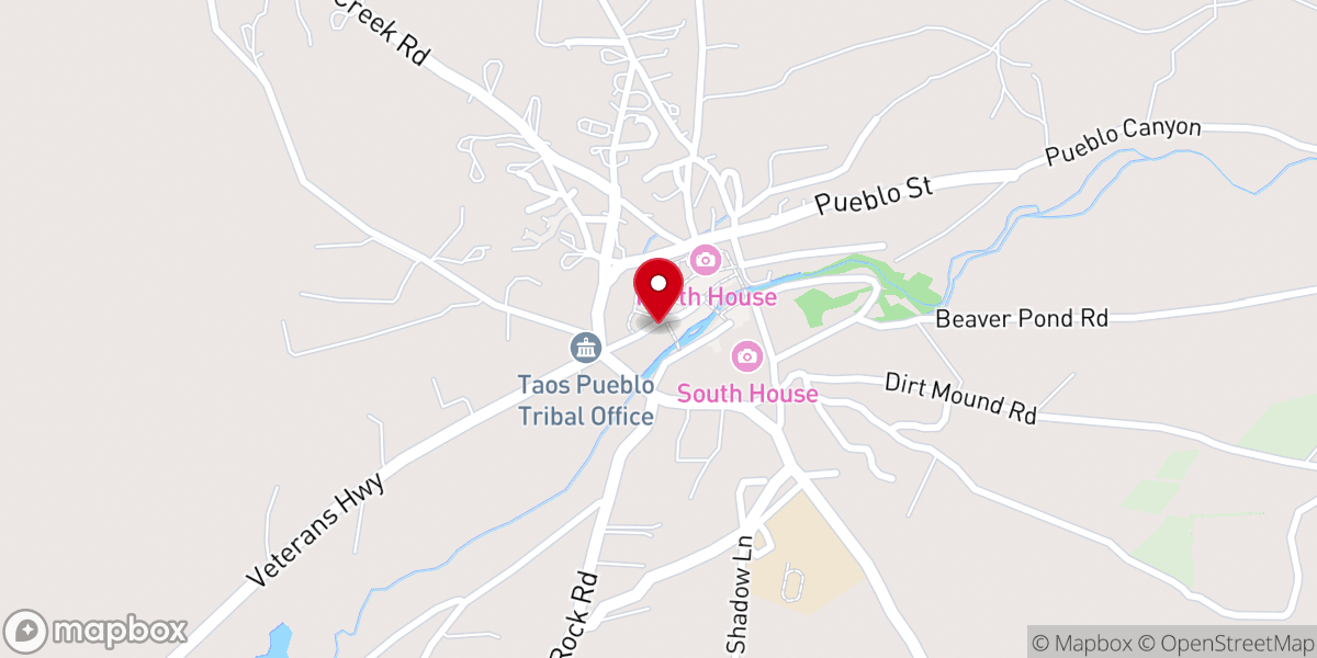 Map showing location of St. Jerome (San Geronimo) Catholic Chapel