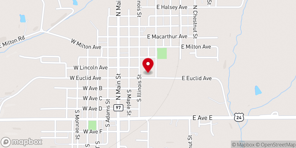 Map showing location of Lewistown Church of the Nazarene