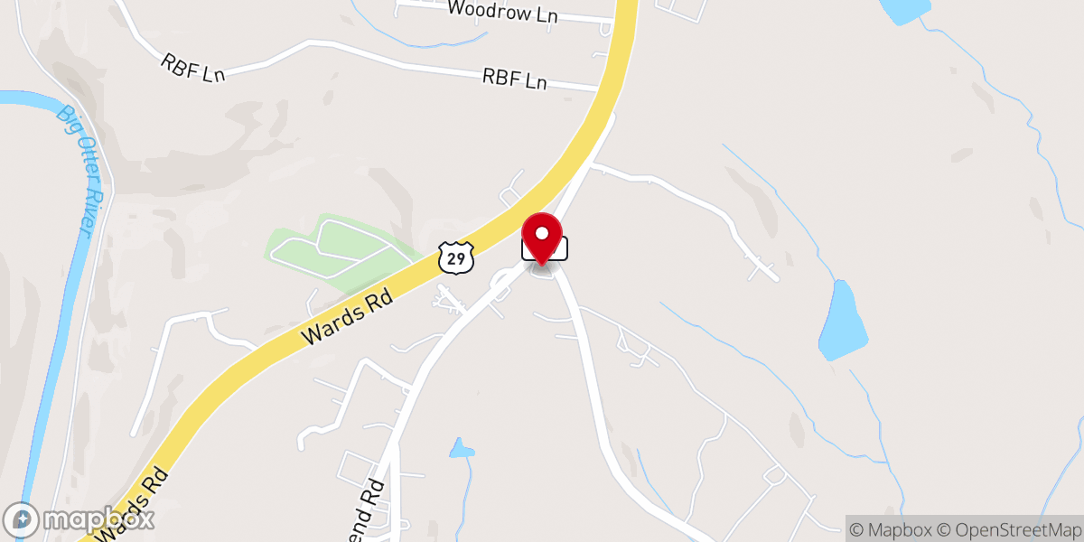 Map showing location of Calvary Church