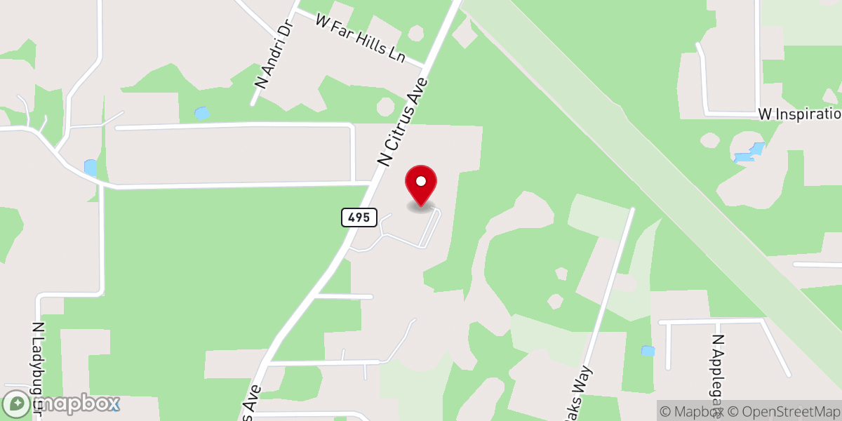 Map showing location of Crystal River Community Church