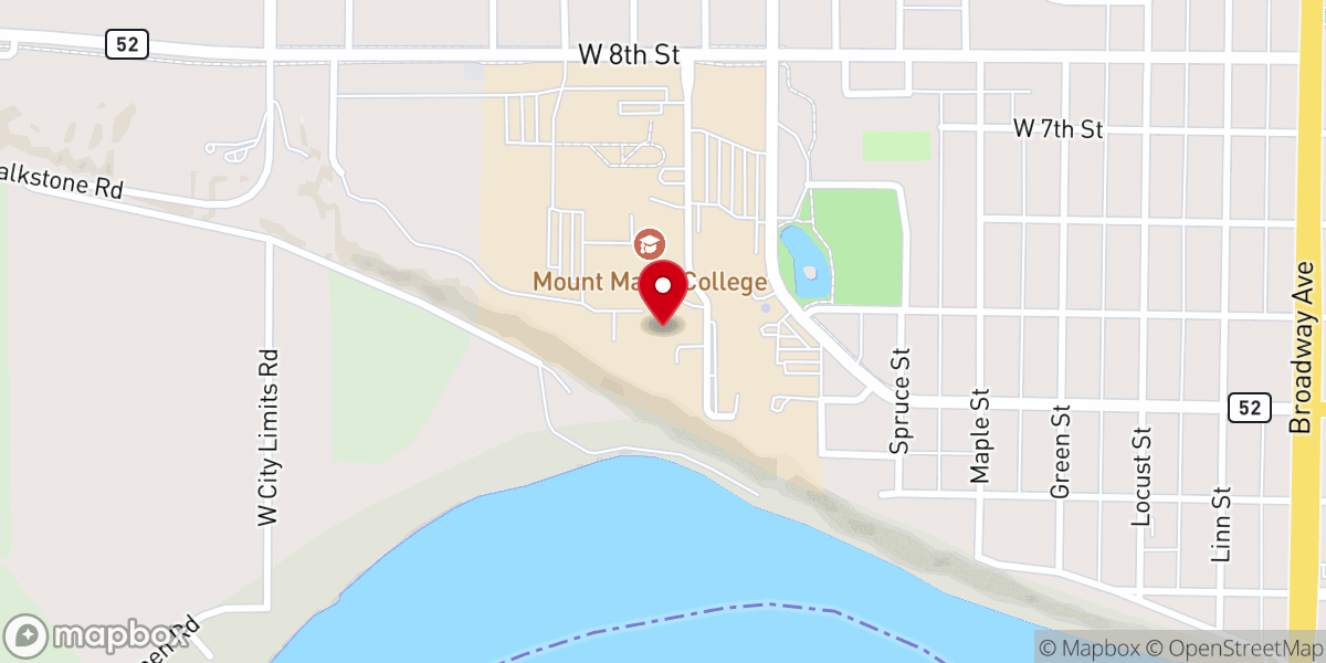 Map showing location of Bishop Marty Chapel
