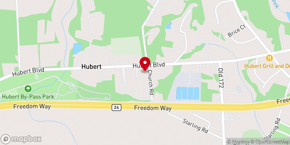 Map showing location of Queen's Creek Methodist Church