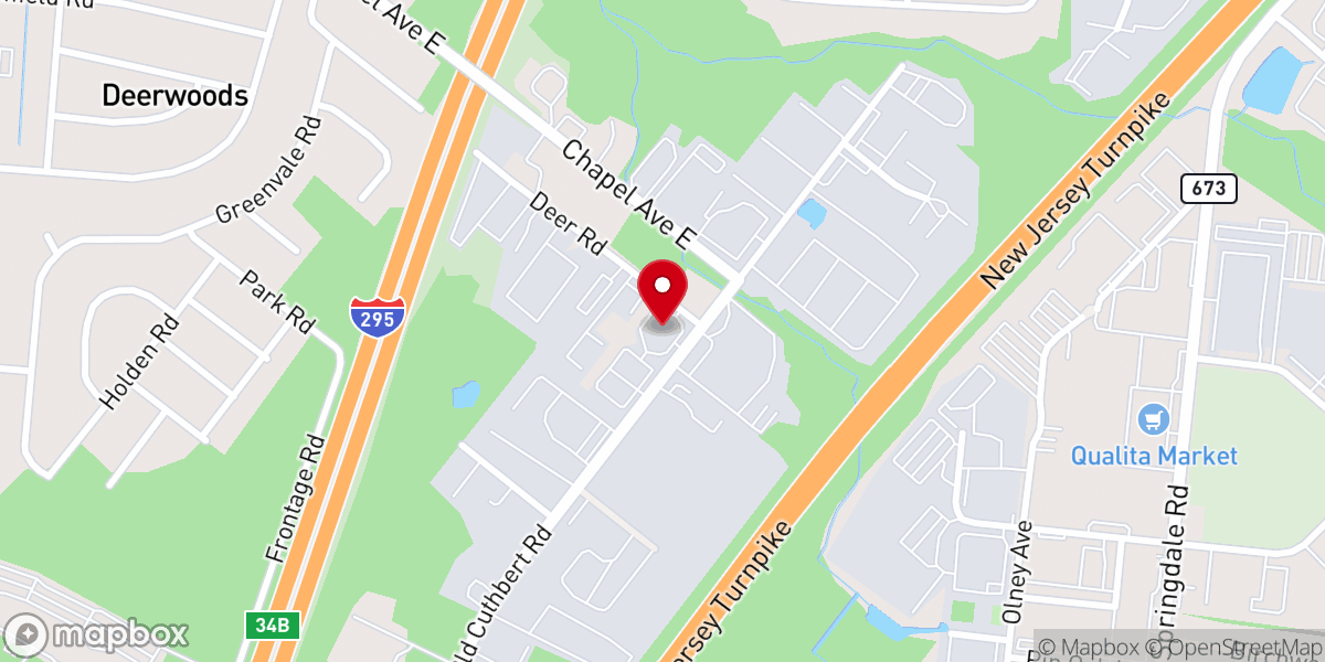 Map showing location of Cherry Hill Presbyterian Church