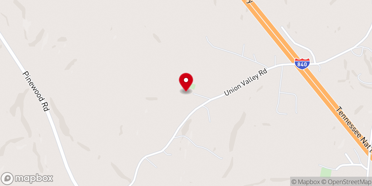 Map showing location of Mount Zion Church