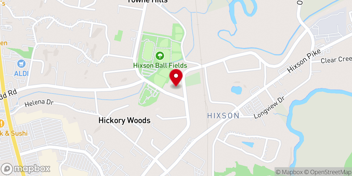 Map showing location of Hixson United Methodist Church