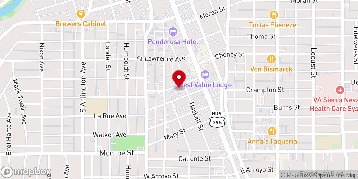 Map showing location of Rhema Christian Church
