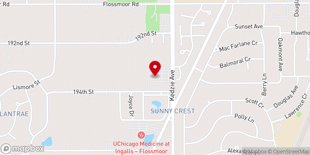 Map showing location of Korean United Methodist Church