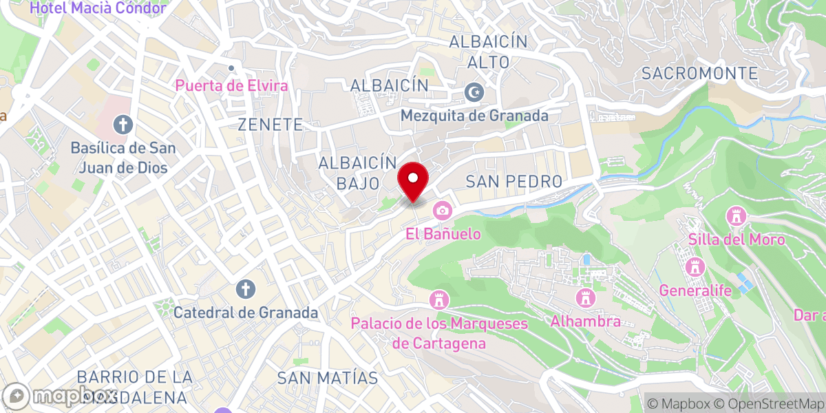 Map showing location of Convento de Santa Inés