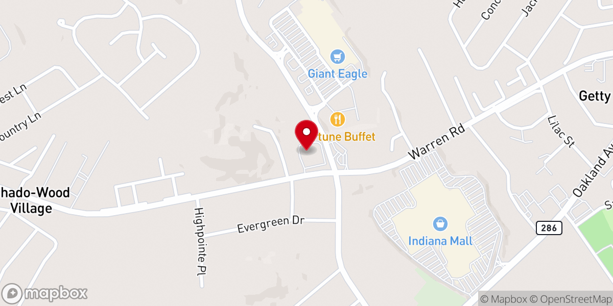 Map showing location of Indiana Alliance Church