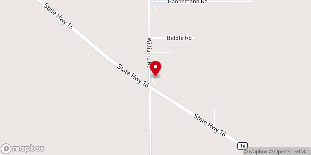 Map showing location of Bedrock Church