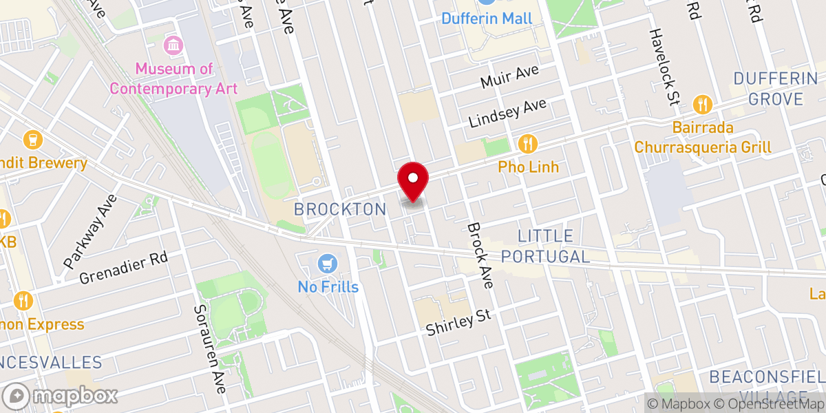 Map showing location of Olivet Baptist Church