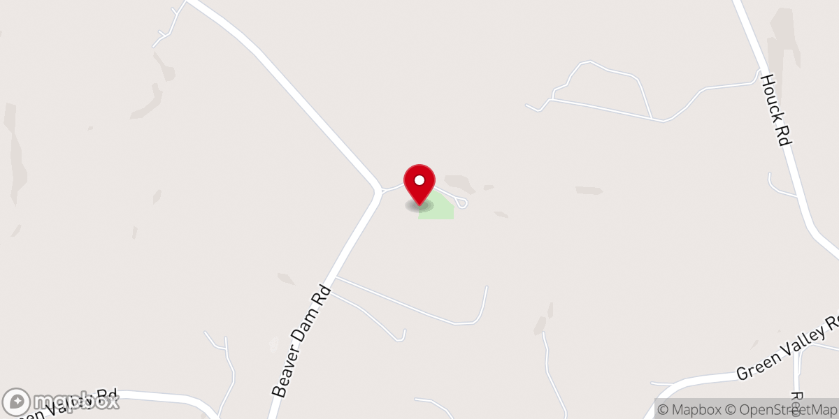 Map showing location of Beaver Dam Brethren Church