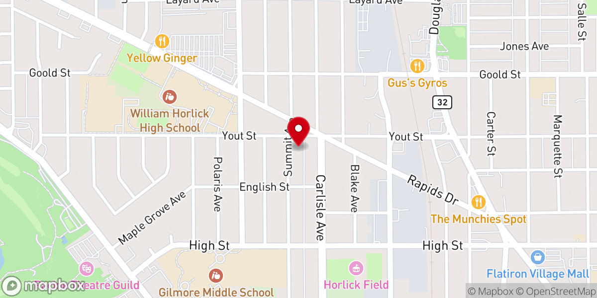 Map showing location of Emaus Lutheran Church