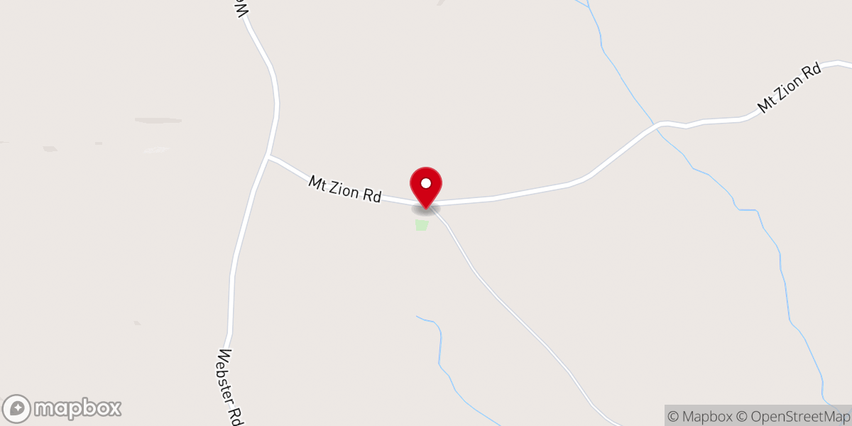 Map showing location of Mount Zion A.M.E. Church