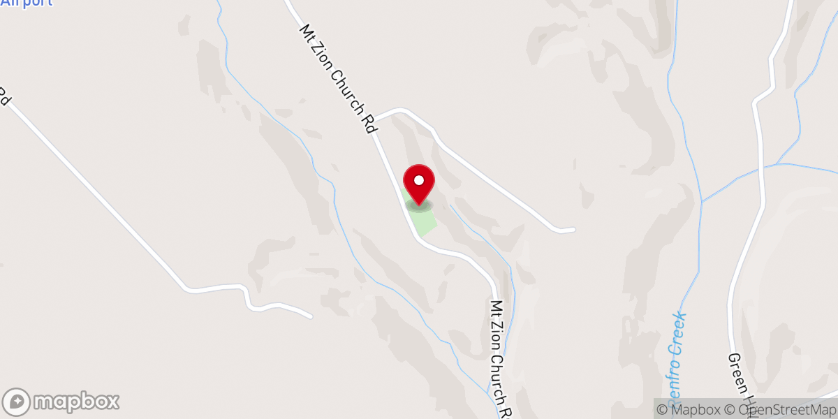 Map showing location of Mt. Zion Baptist Church