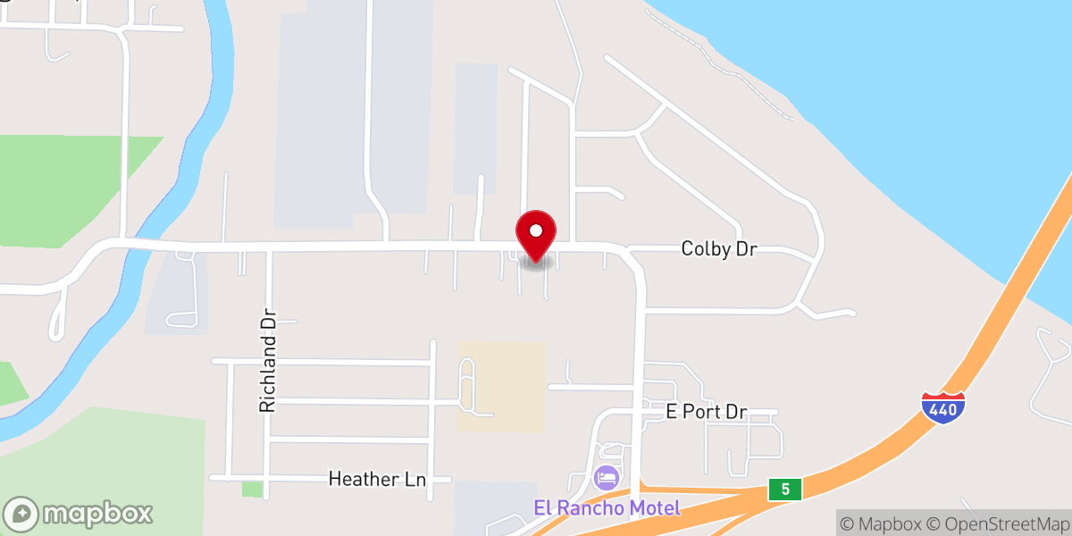 Map showing location of Reynolds Memonrial Baptist Church