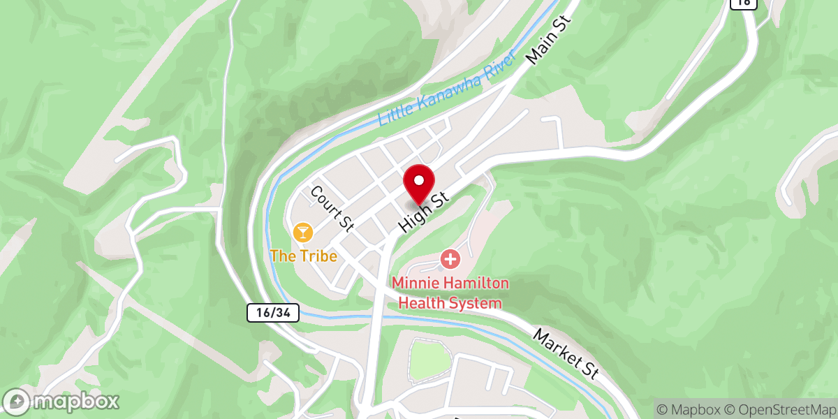 Map showing location of First Baptist Church-Grntsvll