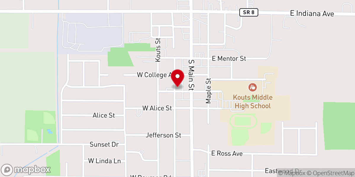 Map showing location of St Paul Lutheran Church