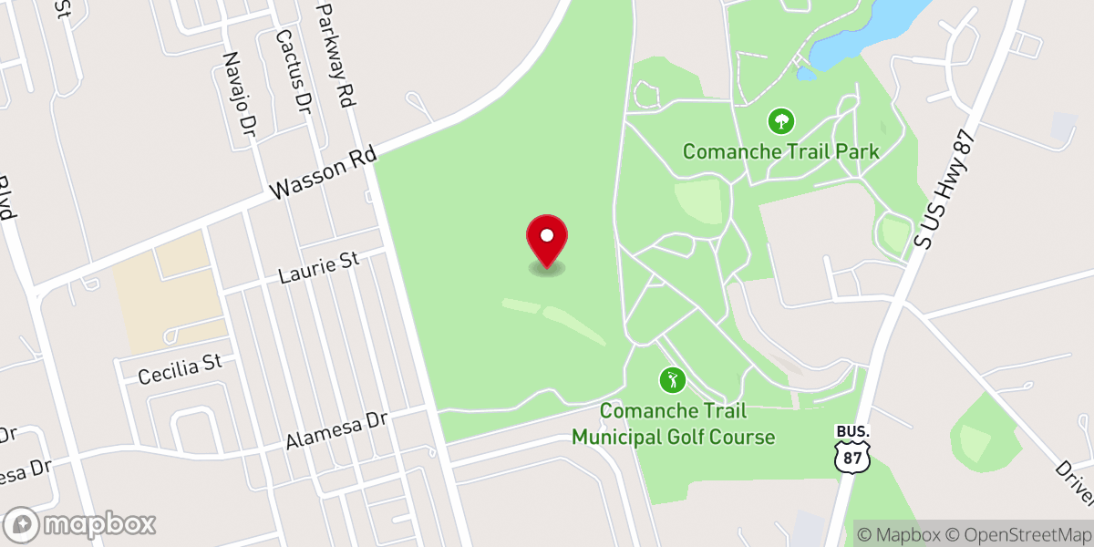 Map showing location of Comanche Trail Municipal Golf Course