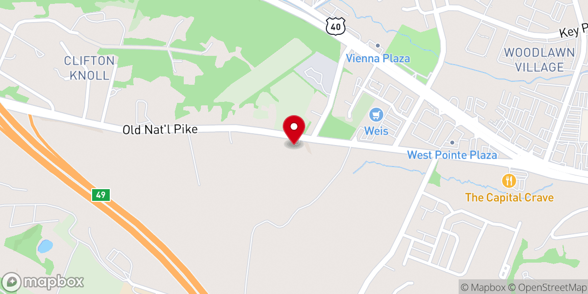 Map showing location of Braddock Lutheran Church