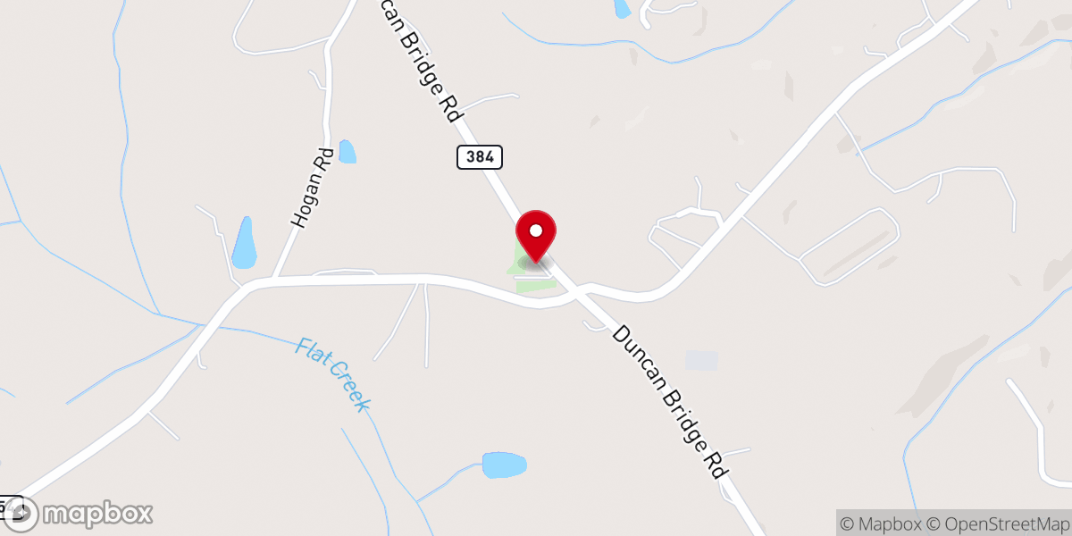 Map showing location of Macedonia United Methodist Church
