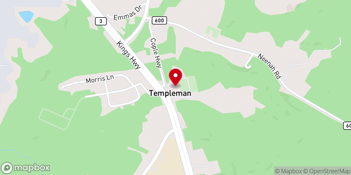 Map showing location of Nomini Baptist Church