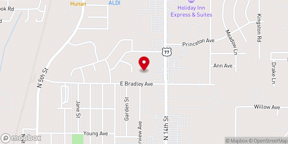 Map showing location of Providence Baptist Church