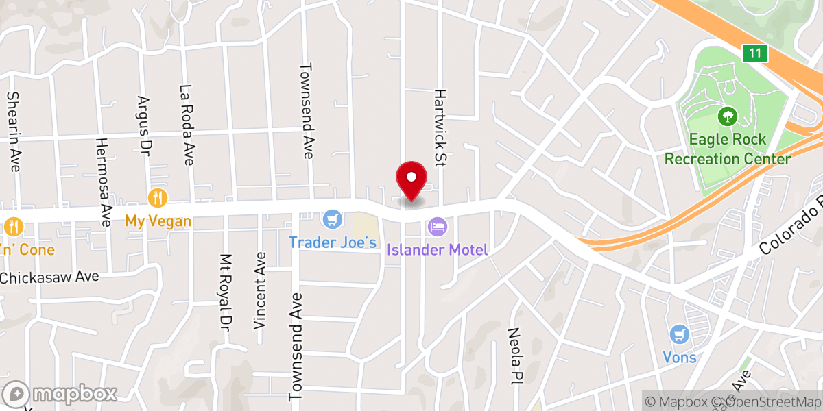 Map showing location of Eagle Rock Baptist Church