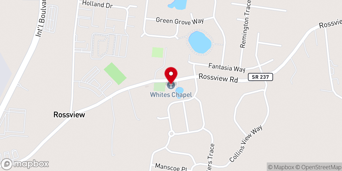 Map showing location of Grace Chapel Episcopal