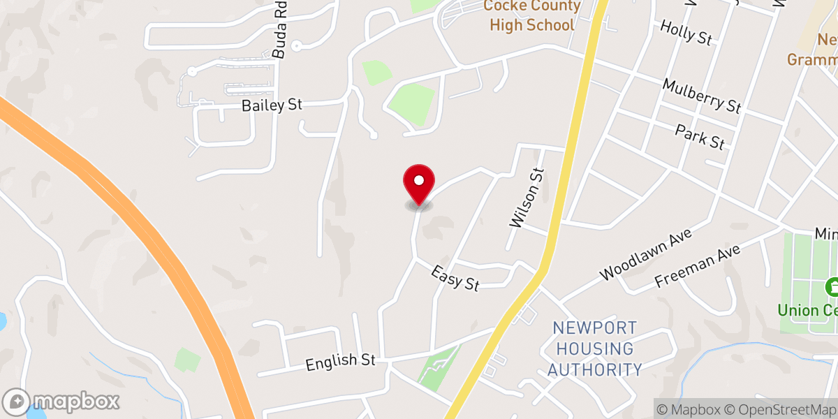 Map showing location of Center View Church
