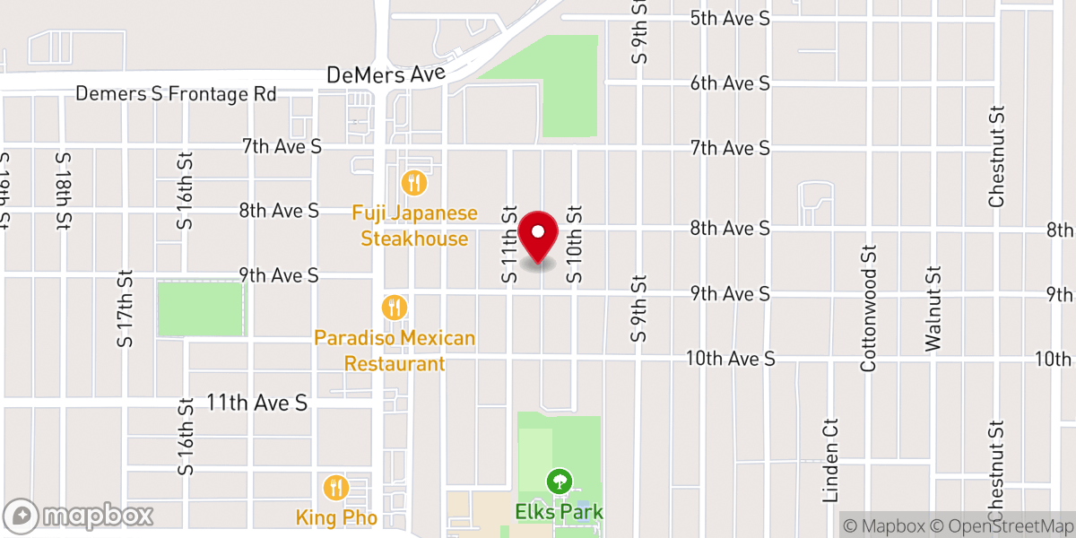 Map showing location of Calvary United Pentecostal Church