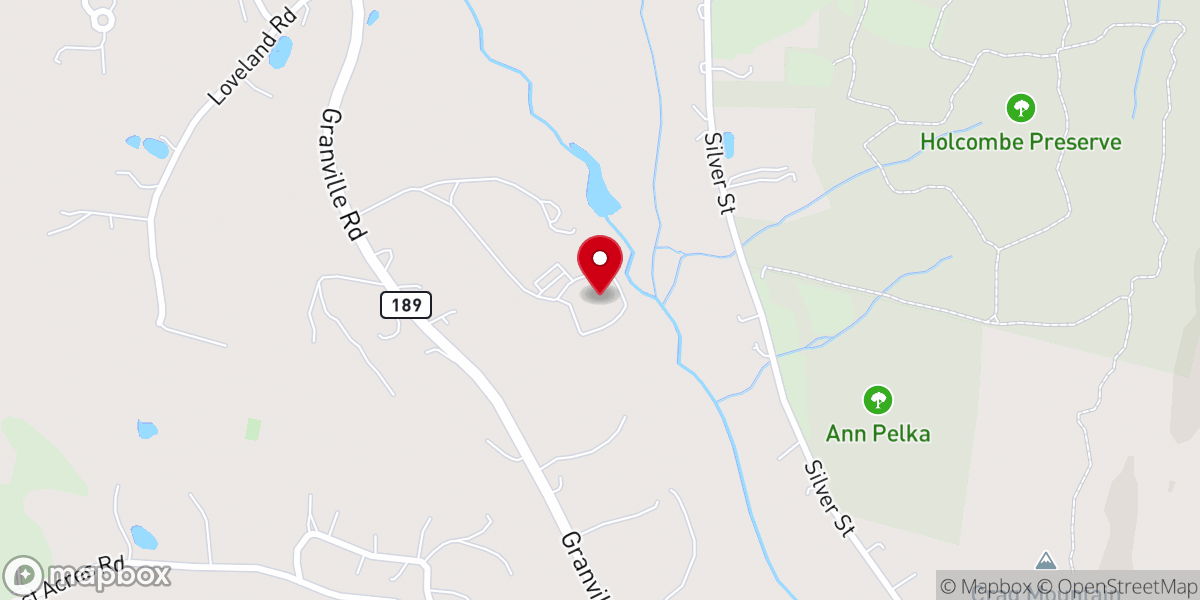 Map showing location of Valley Brook Community Church