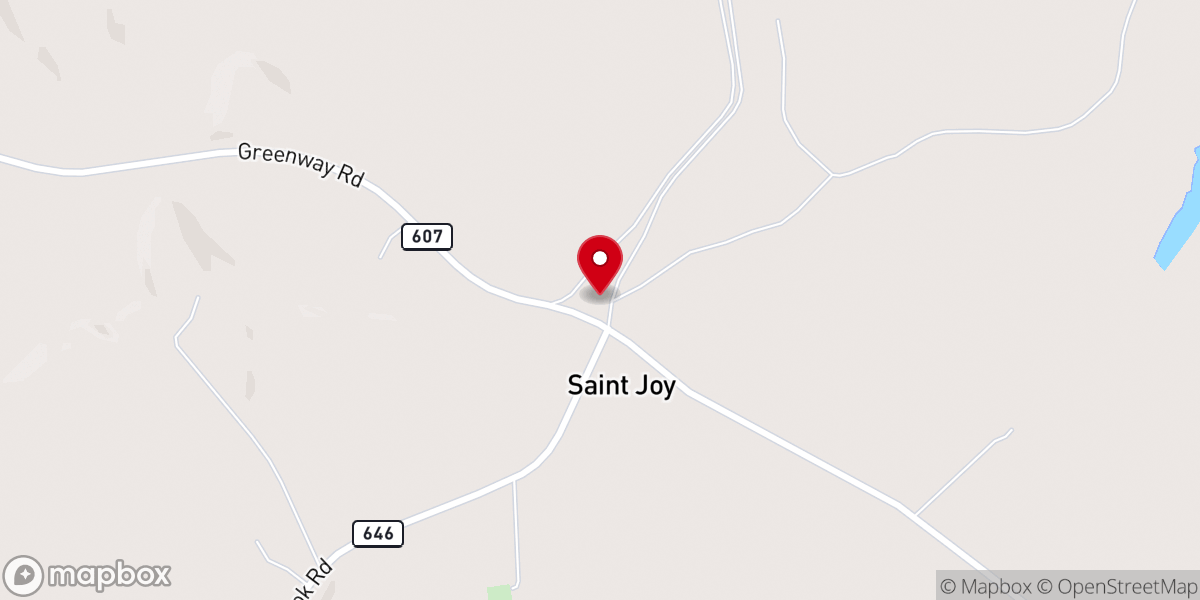 Map showing location of St Joy Baptist Church