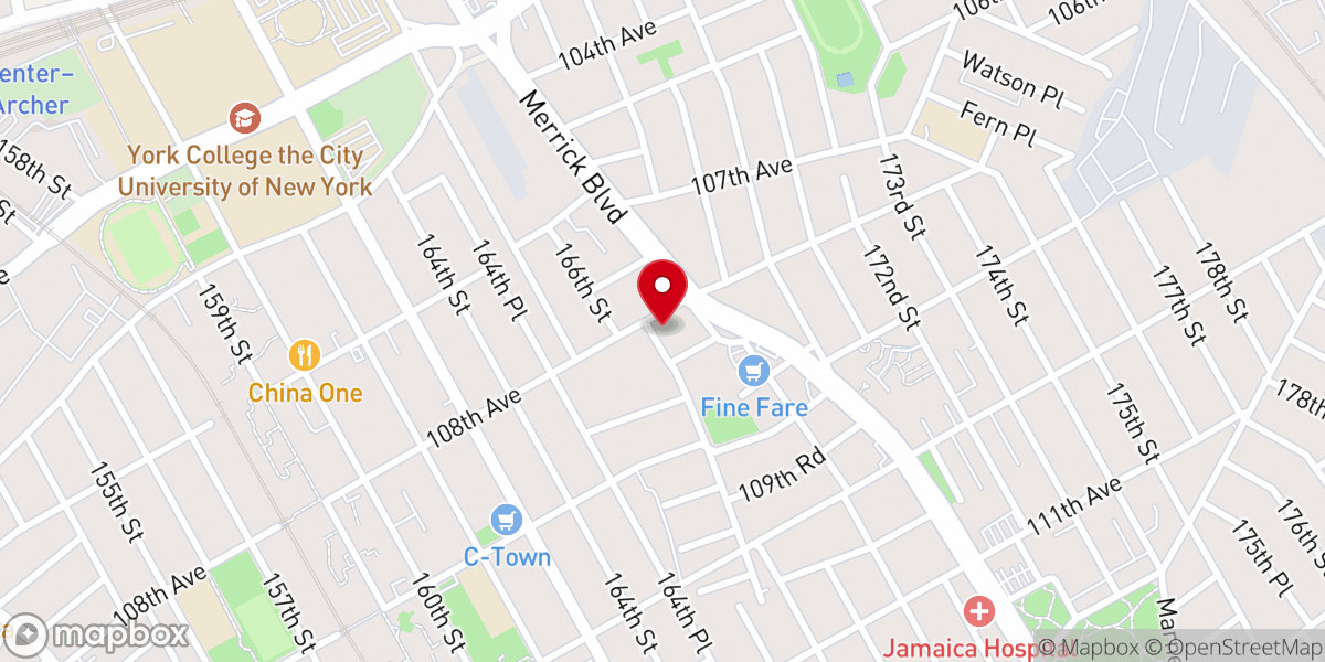 Map showing location of Community Church of Christ